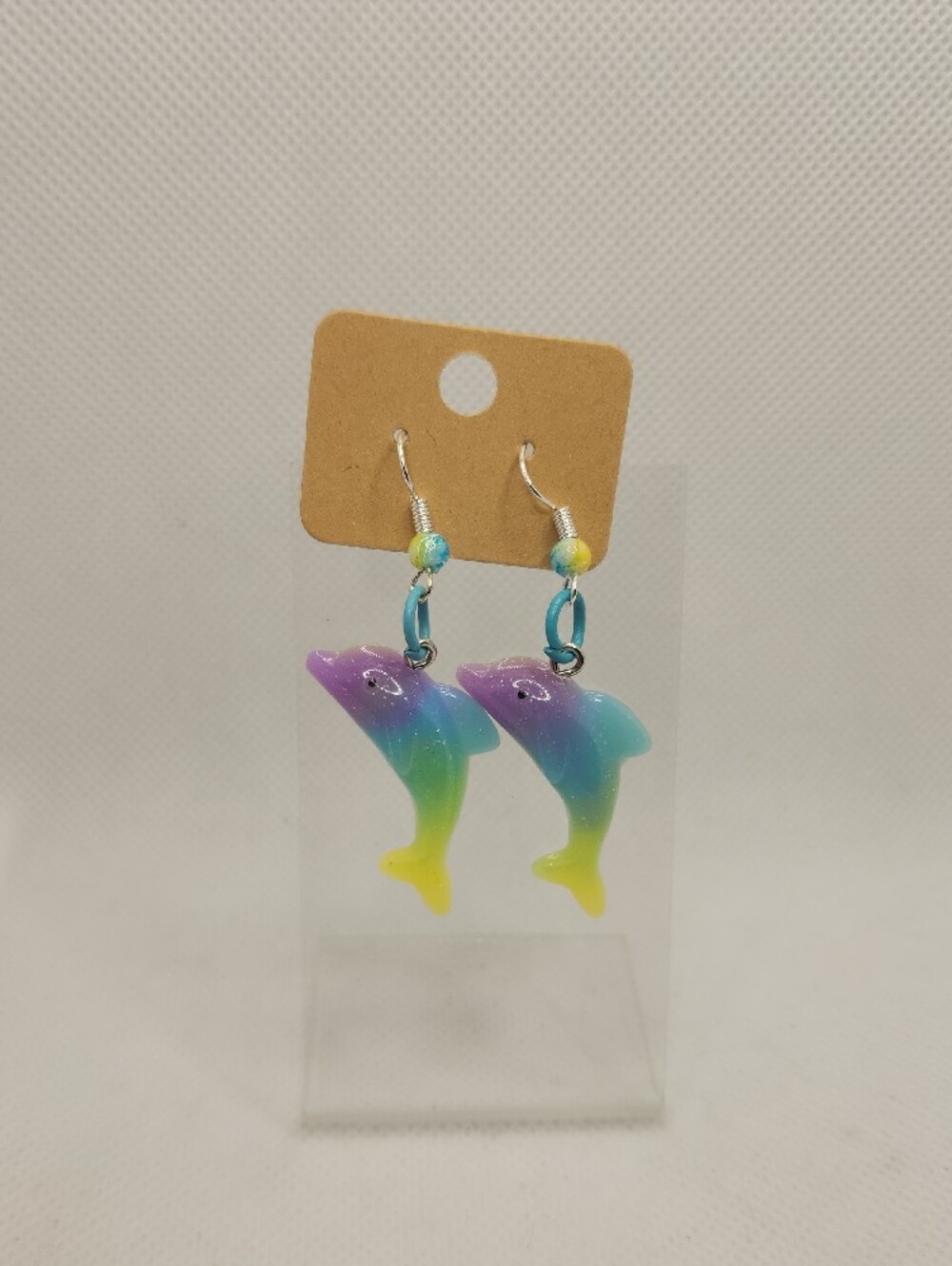 Rainbow Dolphin Dangle Earrings 1